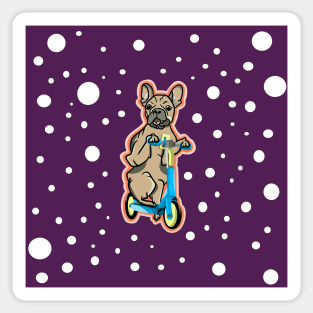 Polka Dot French Bulldog Sticker